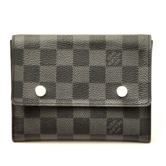 Louis Vuitton Portefeuille Graphite Wallet Card Case Leather Black - Picture 2 of 7